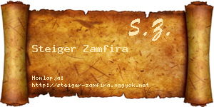 Steiger Zamfira névjegykártya